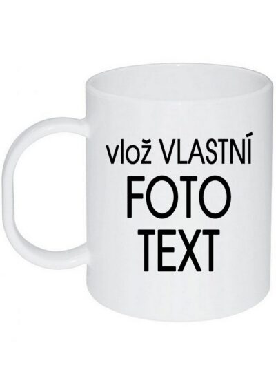 Plastový lehký hrnek s Vaší fotkou 0,3 l - Pro leváka